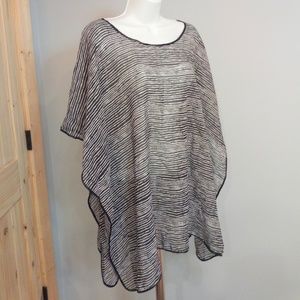 NWT, Printed Chiffon Poncho